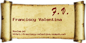 Franciscy Valentina névjegykártya
