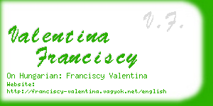 valentina franciscy business card